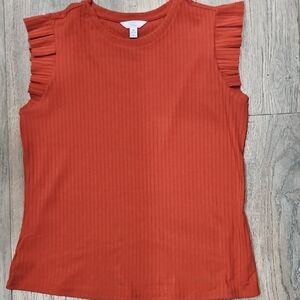 Time and Tru Rust Sleeveless Tank Top